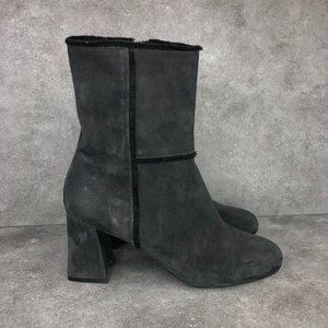 Ron White Perry Weatherproof Block Heel Suede Fringe Boot, EU 41 Women's 10